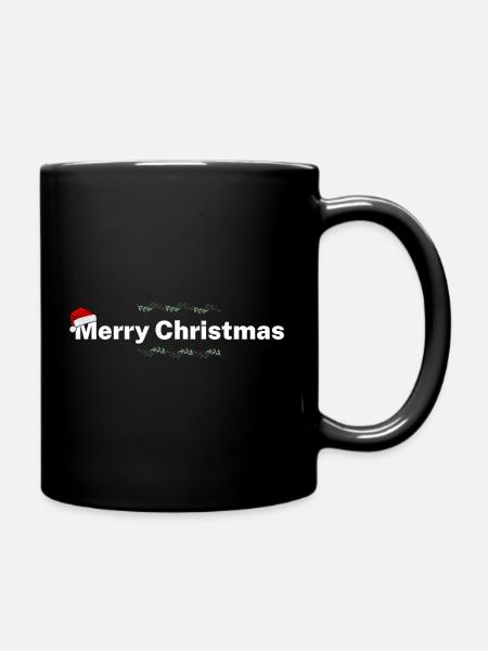 Merry Christmas – Festliches Design - Tasse einfarbig - Schwarz
