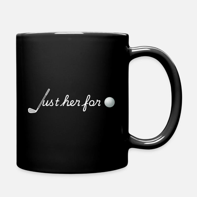 Nur sie zum Golfen - Tasse einfarbig - Schwarz