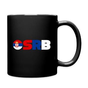 Serbien - Tasse einfarbig - Schwarz - Rechts