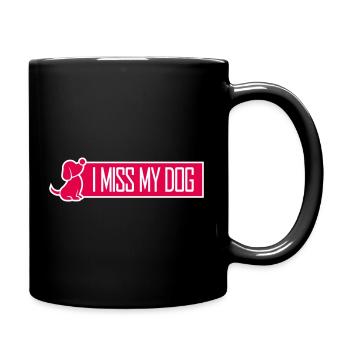 Mon chien Dog Amamant Dog Love Logo de blague - Mug uni - noir - Droite