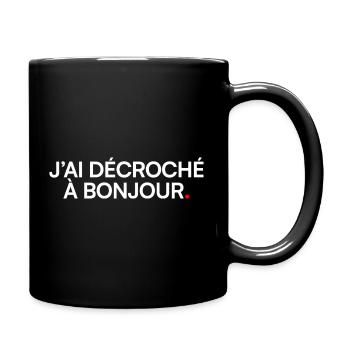 Ich habe das Hallo-Humor-Meeting aufgenommen - Tasse einfarbig - Schwarz - Rechts