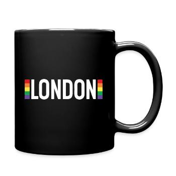LONDON White Urban Rainbow - Full Colour Mug - black - Right