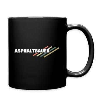 Beruf Asphaltbauer - Tasse einfarbig - Schwarz - Rechts