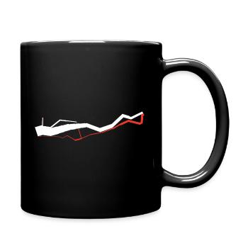 Iconic Data Viz: Minard 1812 - White / Red - Full Colour Mug - black - Right