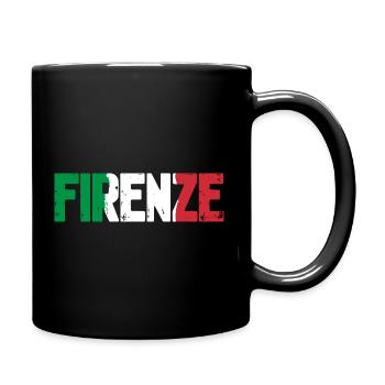 Firenze Italia - Tasse einfarbig - Schwarz - Rechts