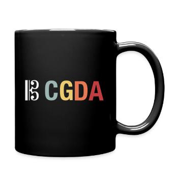 CGDA Bratsche Viola Tuning Saite Musiker retro - Tasse einfarbig - Schwarz - Rechts