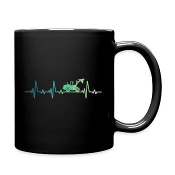 Radlader Heartbeat Bulldozer - Tasse einfarbig - Schwarz - Rechts