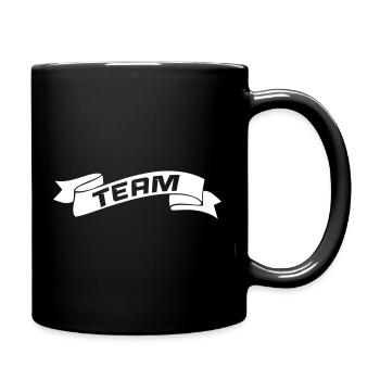 team- - Tasse einfarbig - Schwarz - Rechts