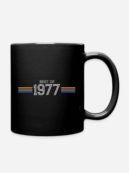 Best Of 1977 T-Shirt Humor Gift - Full Colour Mug - black