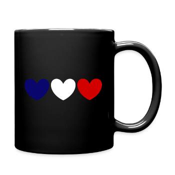 Frankreich Fanshirt für Frankreich Fans France - Tasse einfarbig - Schwarz - Rechts
