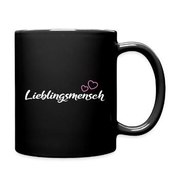 Lieblingsmensch - Tasse einfarbig - Schwarz - Rechts