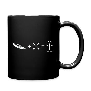 Funny Kayaking Kayaker Canoeing Kayaking Lover - Full Colour Mug - black - Right