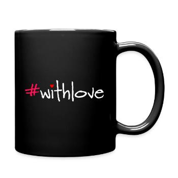 Hashtag Chemise Cœur Amour Dit - Mug uni - noir - Droite