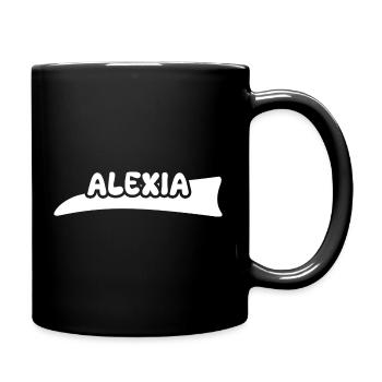 Alexia als Lable - Tasse einfarbig - Schwarz - Rechts