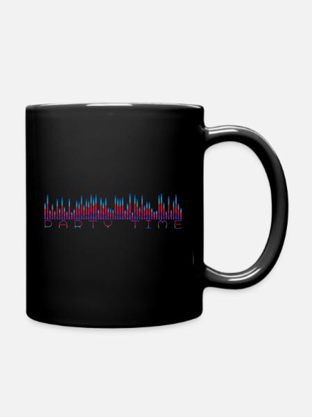 Neon Equalizer Party Time - Tasse einfarbig - Schwarz