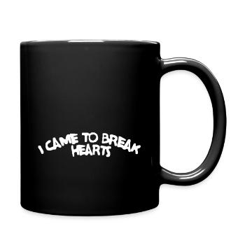 Black Cap with '' i came to break hearts'' print - Tasse einfarbig - Schwarz - Rechts