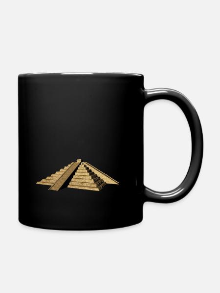 maya pyramide gold - Tasse einfarbig - Schwarz