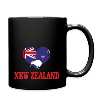 New Zealand - Tasse einfarbig - Schwarz - Rechts