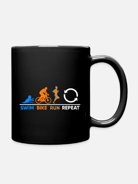 Triathlon - Full Colour Mug - black