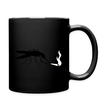 moskito kiffen rauchen drogen weed hanf joint cann - Tasse einfarbig - Schwarz - Rechts