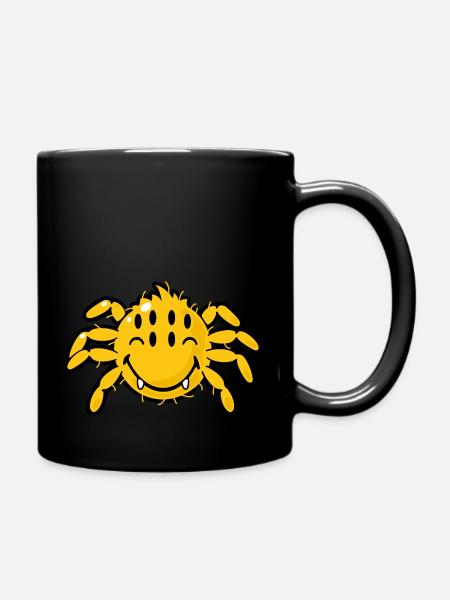 Smiley Spider - Tasse einfarbig - Schwarz