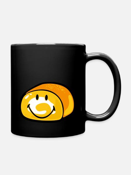 Smiley Bread - Tasse einfarbig - Schwarz