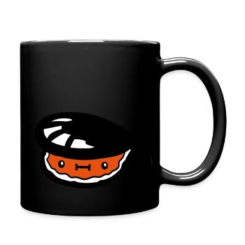kleine suesse muschel mit gesicht - Tasse einfarbig - Schwarz - Rechts