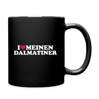Dalmatiner - Tasse einfarbig - Schwarz - Rechts