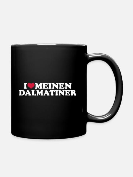 Dalmatiner - Tasse einfarbig - Schwarz