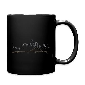 Francfort skyline lineart - Mug uni - noir - Droite