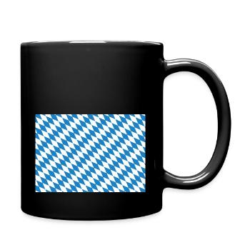 Die Bayern Raute - blau weiß - Tasse einfarbig - Schwarz - Rechts