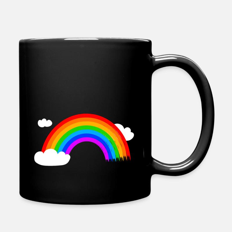 Arc-en-ciel - Mug uni - noir