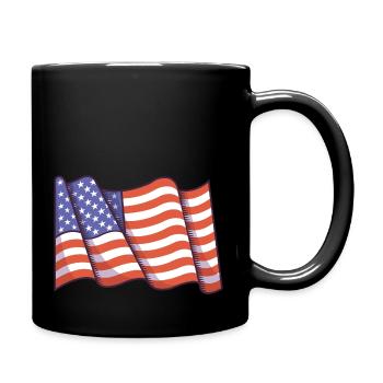 American Flag - Full Colour Mug - black - Right