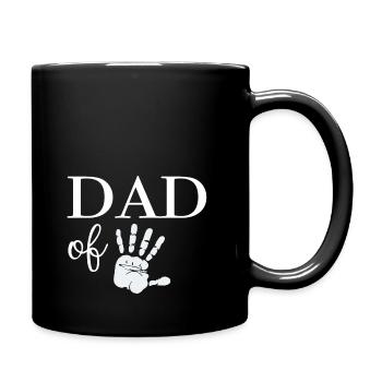 Papa de cinq ans - Mug uni - noir - Droite