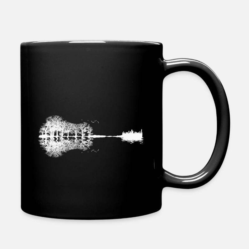 Gitarre Skyline Abstrakt Shirt - Tasse einfarbig - Schwarz