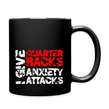 I Give Quarterbacks Anxiety Attacks, Football - Mug uni - noir - Droite