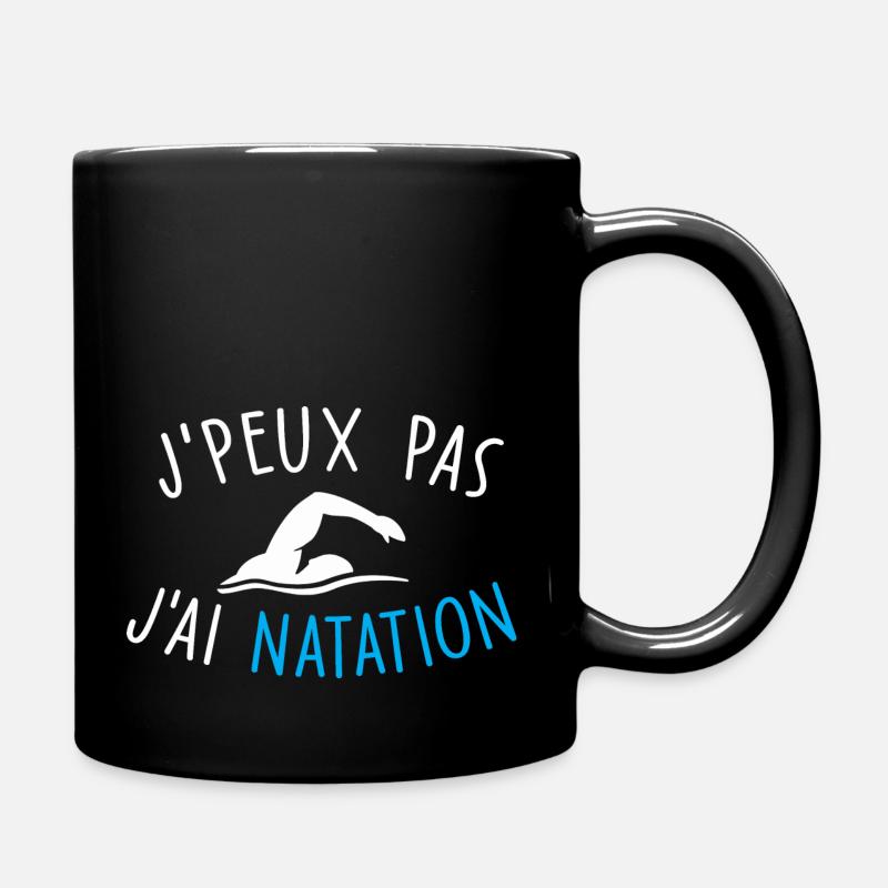 je peux pas j'ai natation - Mug uni - noir