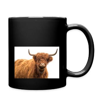 Scottish cow. Kuh. - Tasse einfarbig - Schwarz - Rechts