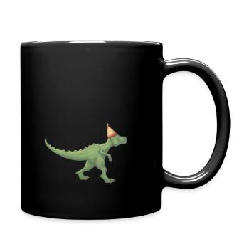 PartySaurus - Tasse einfarbig - Schwarz - Rechts