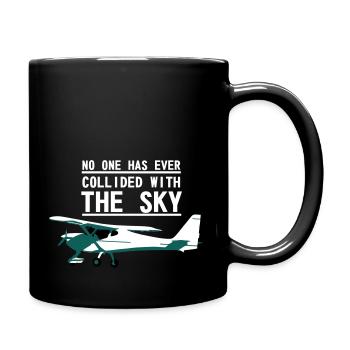 fk9 Flugzeug Pilot Flieger Ultraleichtflugzeug UL - Tasse einfarbig - Schwarz - Rechts