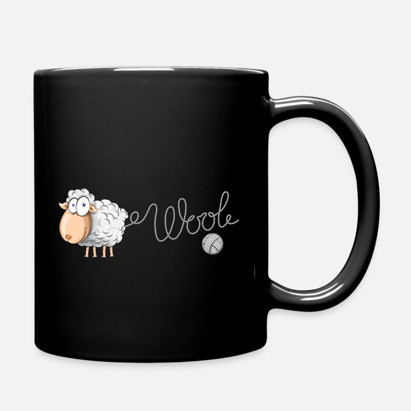 Schaf Wolle, Witziges Sujet, Tierverliebte, Lustig - Tasse einfarbig - Schwarz