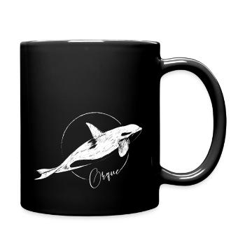 white orca - Full Colour Mug - black - Right