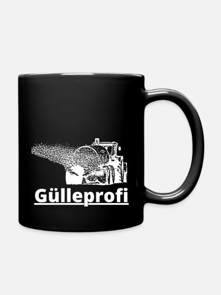 Gülleprofi weiß - Tasse einfarbig - Schwarz