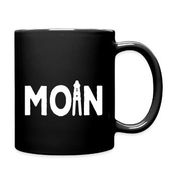 moin moin - Tasse einfarbig - Schwarz - Rechts