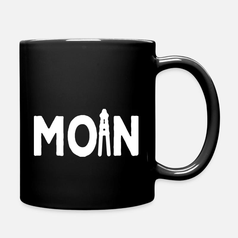 moin moin - Tasse einfarbig - Schwarz