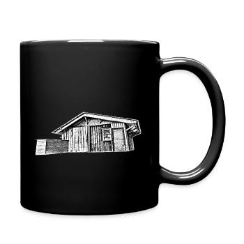 Hut construction truck party hut - Full Colour Mug - black - Right