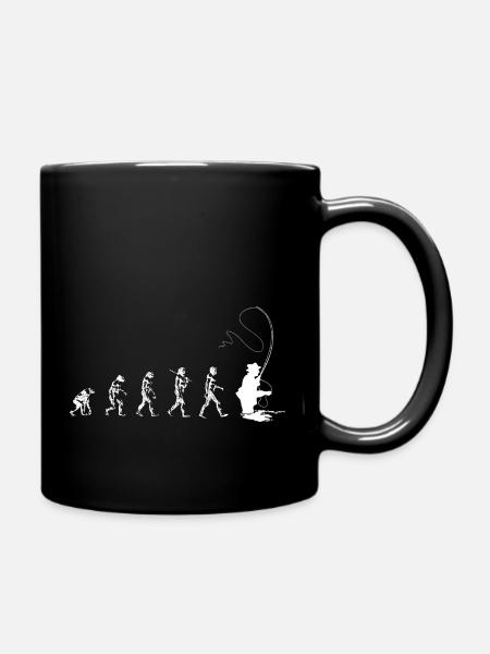 T Shirt Angeln Fischen evolution Angler - Tasse einfarbig - Schwarz