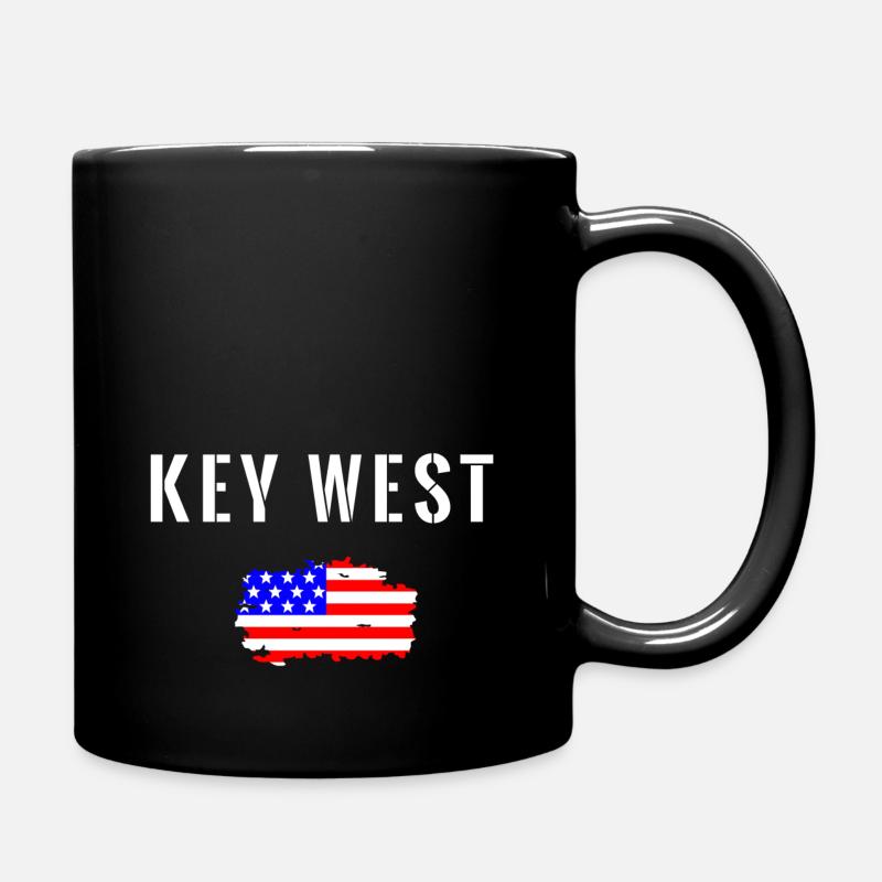 Key West USA Urlaub Amerika Flagge Florida - Tasse einfarbig - Schwarz