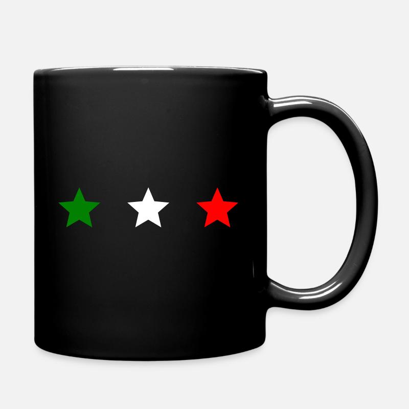 étoile drapeau Italie couleurs vert blanc rouge - Mug uni - noir