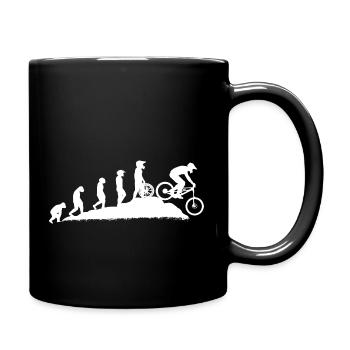 Evolution Mountainbike und Downhill - Tasse einfarbig - Schwarz - Rechts